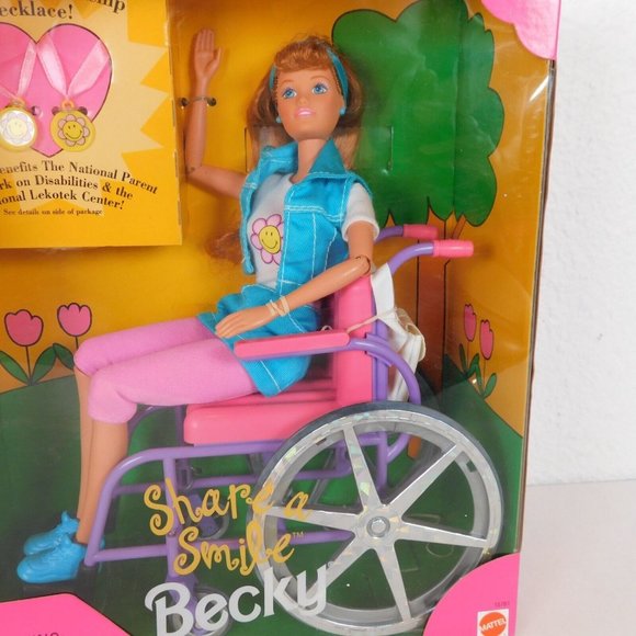 Share A Smile Becky #15761 Special Edition Wheel Chair Mattel Barbie Doll 1996 - Picture 2 of 7